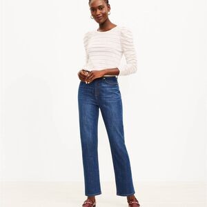 Loft Slim & Straight Pocket Belt Loops Blue Jeans Size 4